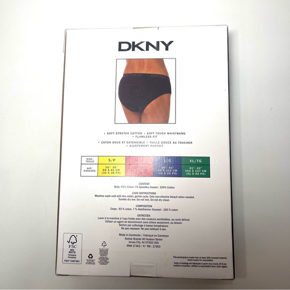 DKNY, Pack of 5, Cotton women’s underwear, Size XL, NWB - Picture 2 of 6